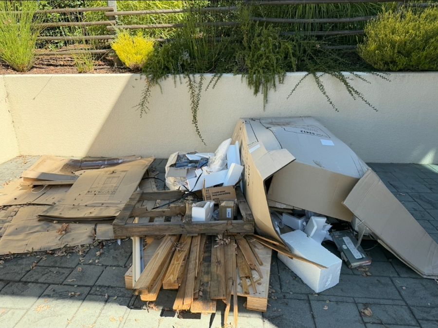 Before: Patio Debris Haul